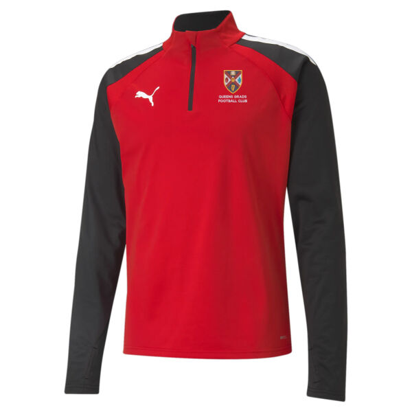 Queens Grad  Puma Team Liga 25 Training 1/4 Zip -Red/Black Thumbnail