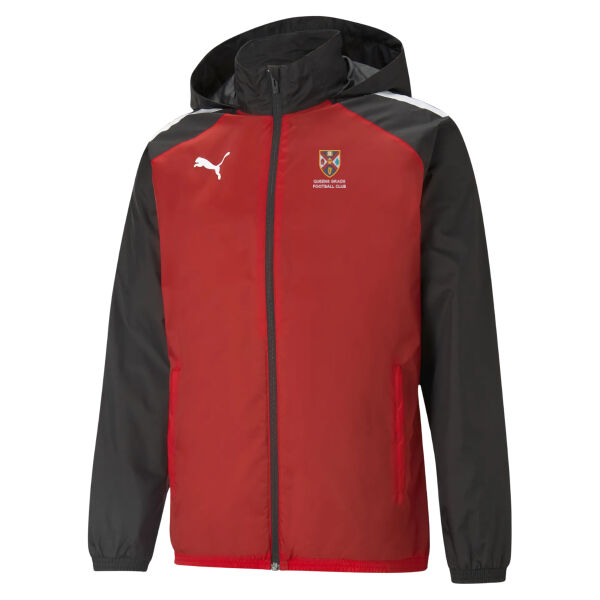 Queens Grad Puma Team Liga 25 Rain Jacket - Red Thumbnail