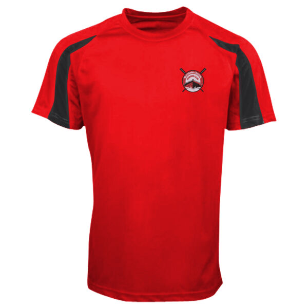 Killyleagh Coastal Rowing Club AWDis Contrast Cool Tee Fire Red/Jet Black Thumbnail