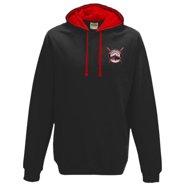 Killyleagh Coastal Rowing Club AWDis Varsity Hoodie Jet Black/Fire Red Thumbnail