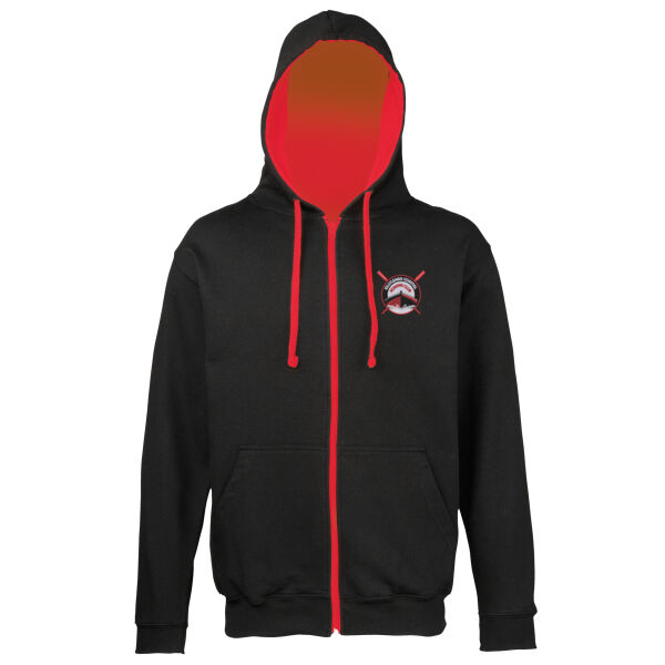 Killyleagh Coastal Rowing Club AWDis Varsity Zoodie Jet Black/Fire Red Thumbnail