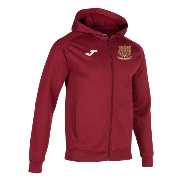 Mossley Hockey Club Joma Menfi Full Zip Hoodie Burgundy Thumbnail