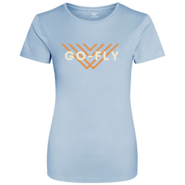 North Down Ladies Hockey Wildwing GO FLY Sky Blue Tee Thumbnail