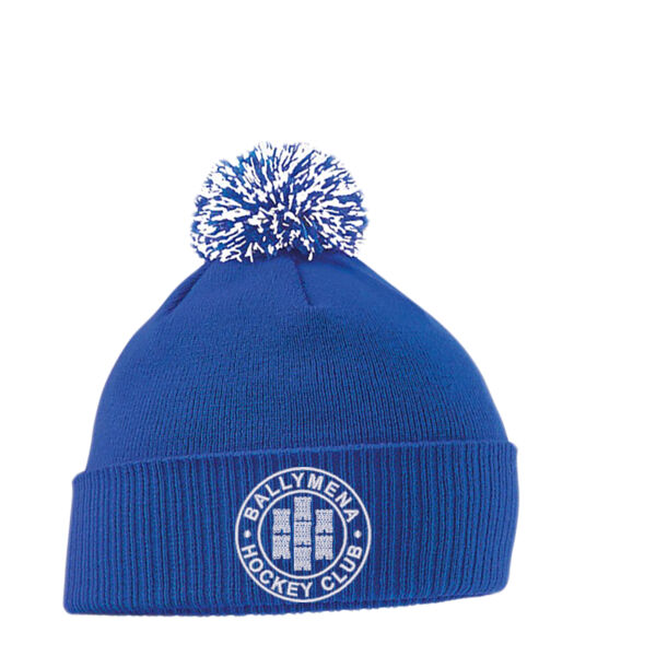 Ballymena Hockey Club Blue Bobble Hat Thumbnail