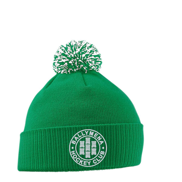 Ballymena Hockey Club Green Bobble Hat Thumbnail