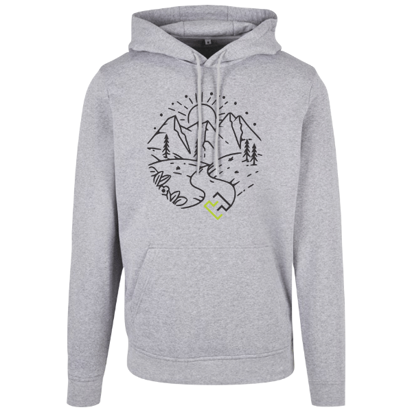 Hess Cycling Mountain Hoodie Heather Grey