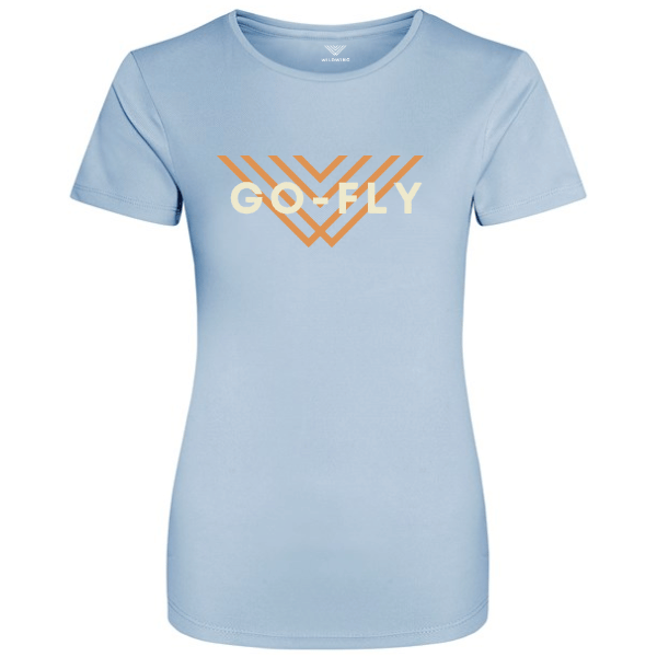 North Down Ladies Hockey Wildwing GO FLY Sky Blue Tee